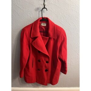 MDP Mario De Pinto Women's  Red 100% Wool Coat See‎ Description For Size